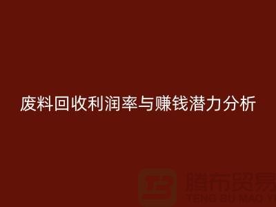 廢料回收利潤率與賺錢潛力分析