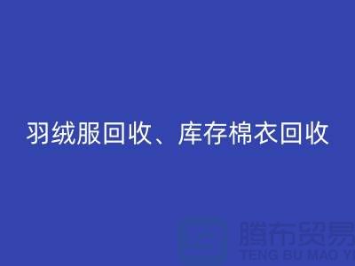 服裝尾貨回收公司：羽絨服、庫存棉衣和連衣服的環保再生